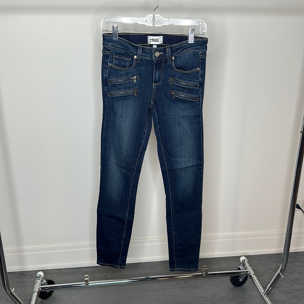 Paige Skinny Jeans with Zippers
